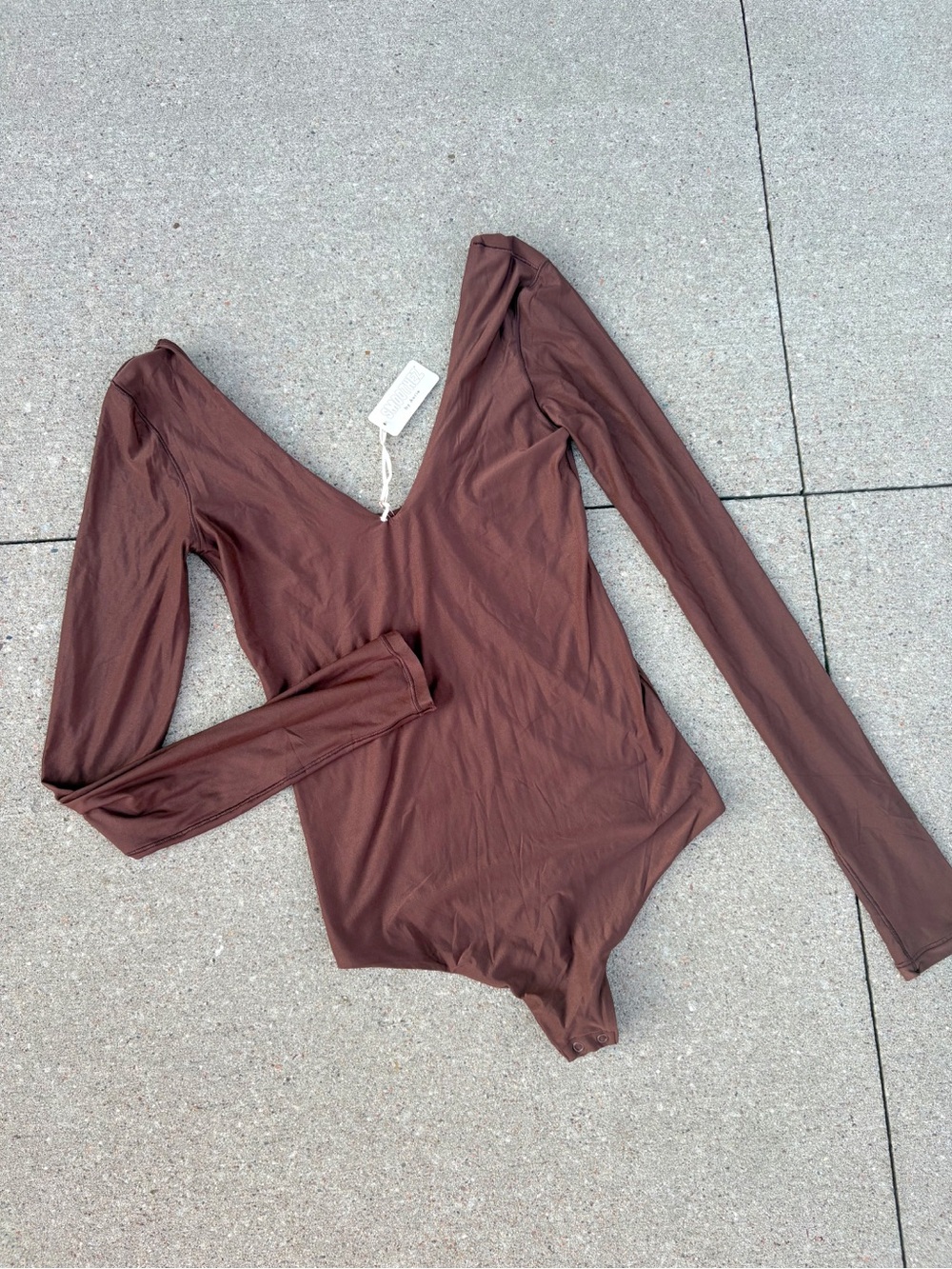 Aerie Scoop Neck Long Sleeve Bodysuit • NWT